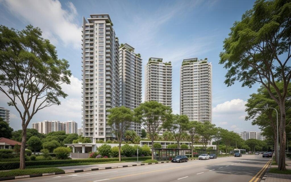Chuan Grove Street Level Context View from Lorong Chuan