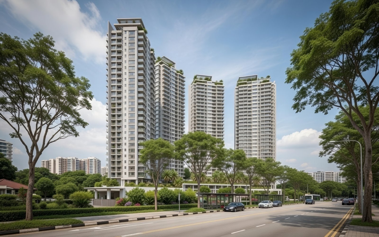 Chuan Grove Street Level Context View from Lorong Chuan